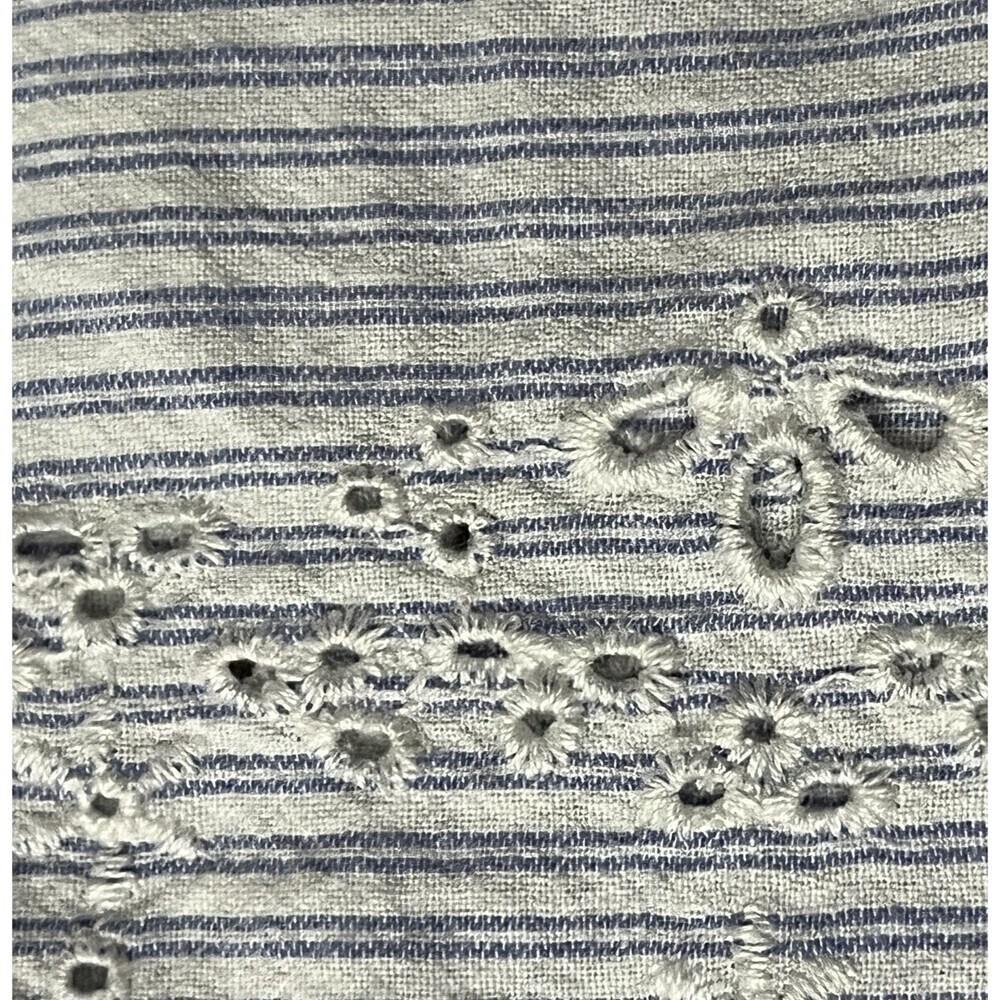 Tabitha Webb Sleepwear Blue Striped Cotton Lace Hem Cami XL Womens Sleeveless - Picture 8 of 8